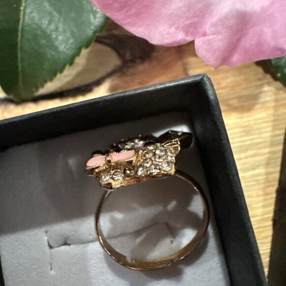 Adorable Hello Kitty Cat Kitten Silvertone Costume Adjustable Ring NEW w Box A8 - Picture 6 of 9